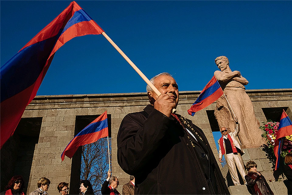 Один из предвыборных митингов в Ереване, март 2017 года.