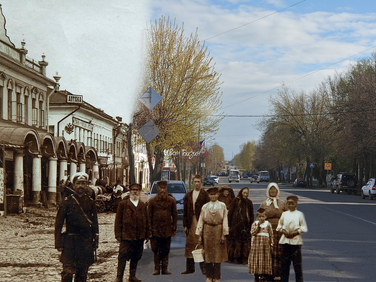 Из прошлого - в настоящее: фотограф совмещает образ Углича сто лет назад и  его современный вид [ФОТО] - KP.RU