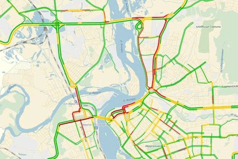 Пробки иркутск карта онлайн