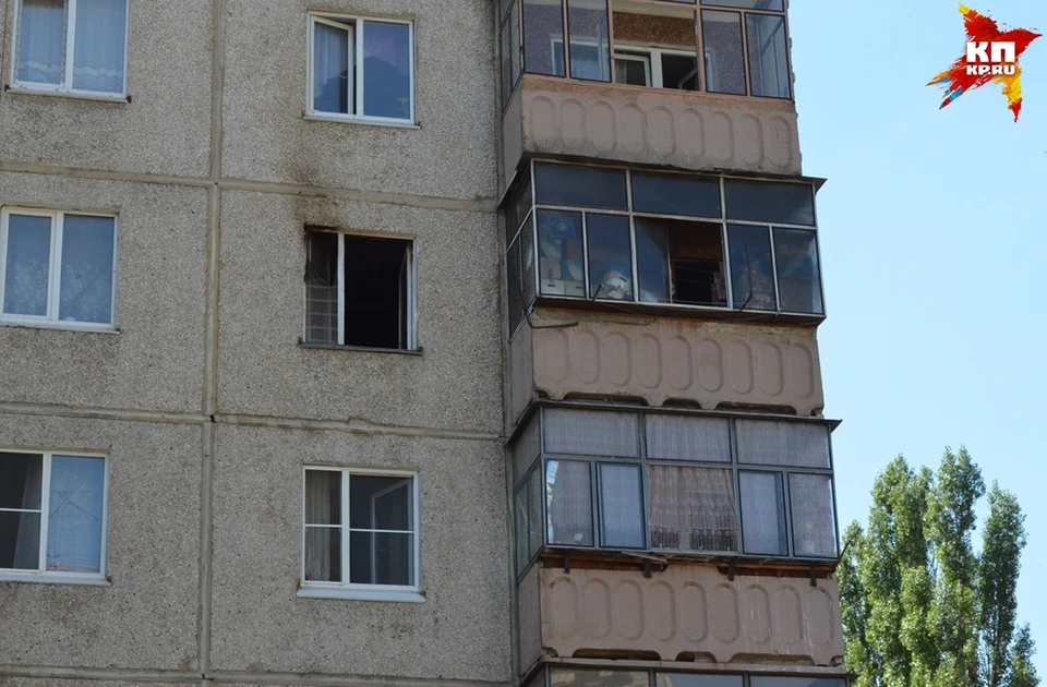 Последствия пожара на улице Филипченко