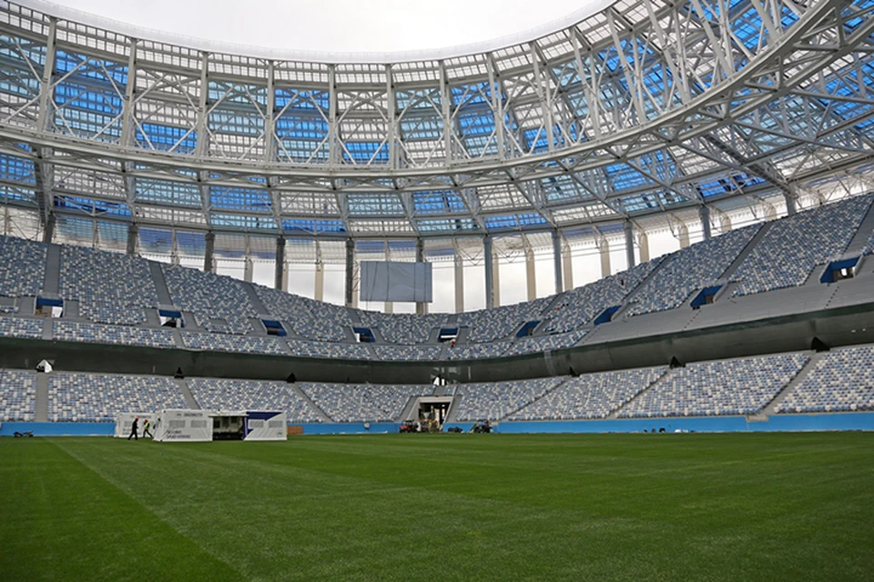 Минстрой РФ высоко оценил готовность стадиона ЧМ-2018 в Нижнем Новгороде. Фото: Юлия Горшкова