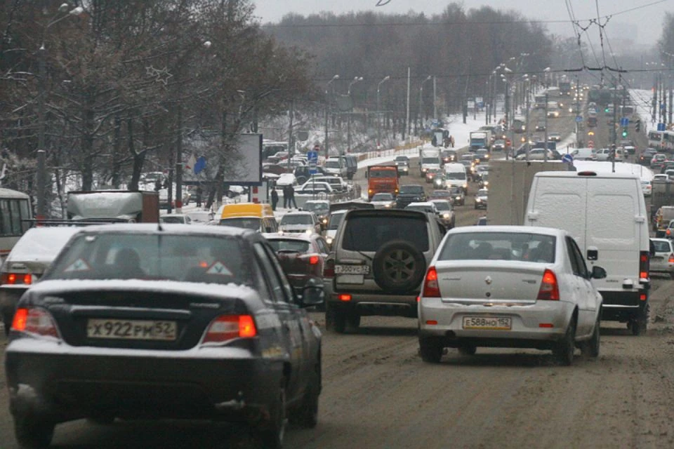 Восьмибалльные пробки сковали Нижний Новгород утром 5 марта