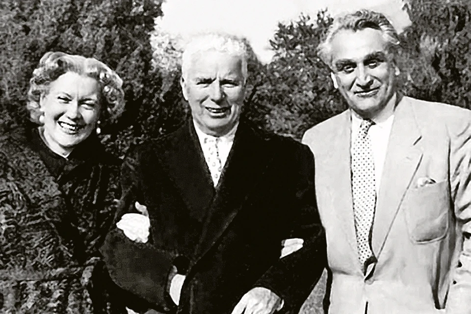 Чарли Чаплин (в центре) часто приглашал Александрова и Орлову на берег Женевского озера в швейцарский Веве, где поселился, уехав из Америки. Фото: Из книги