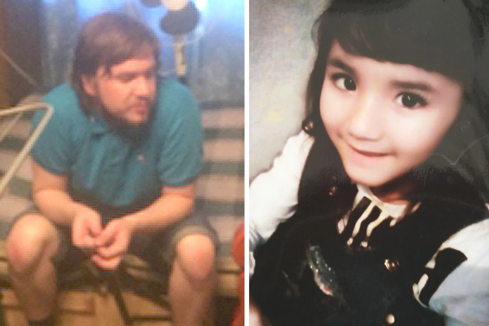 Подозреваемый в совершении убийства девочки Александр Семин и фото его жертвы.