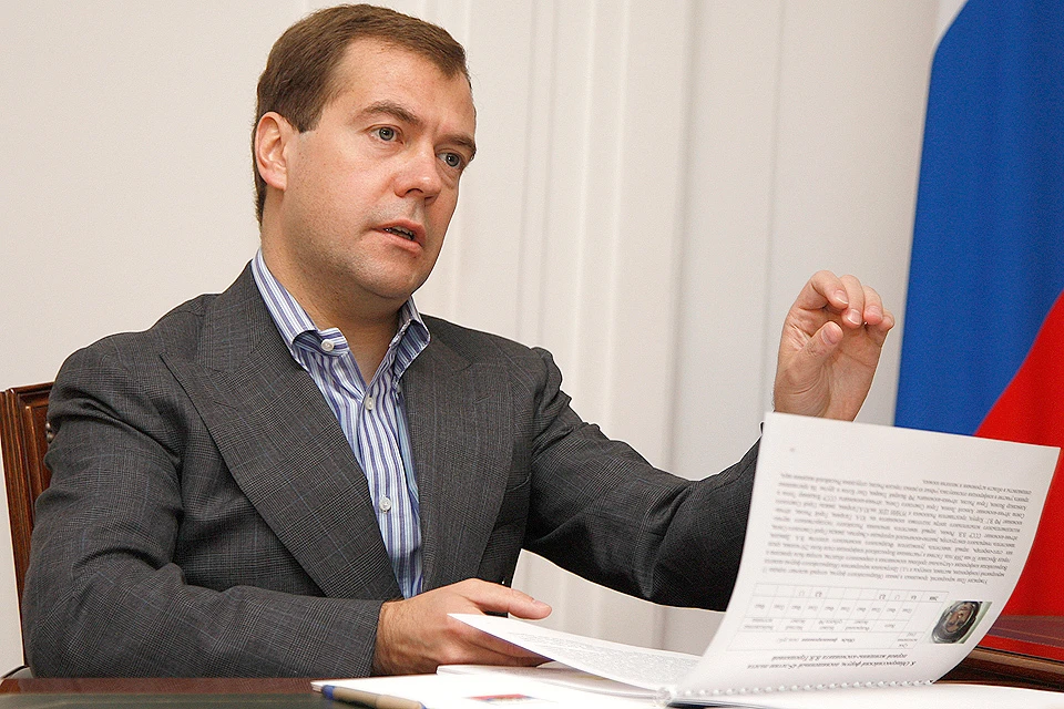 Август 2008 года, президент России Дмитрий Медведев. ФОТО ИТАР-ТАСС/ Дмитрий Астахов