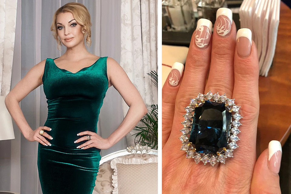 Анастасия Волочкова и её кольцо.