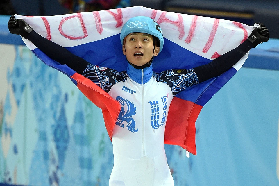 Виктор Ан на олимпиаде в "Сочи".
