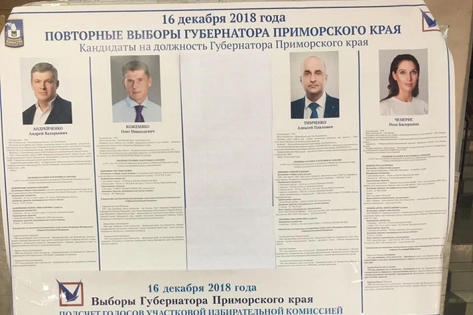 Радио «Комсомольская Правда» - Приморье» о ходе выборов губернатора края