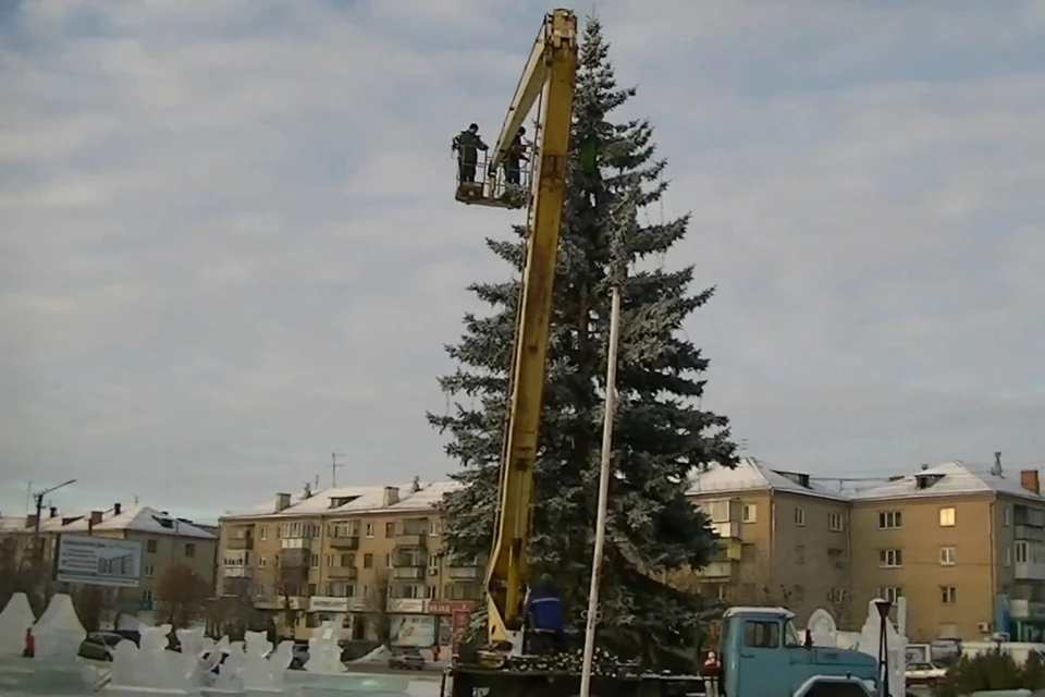 В администрации Южноуральска утверждают, что дерево спилили по просьбе руководства детсада. Фото: группа «VIP Южноуральск»/vk.com