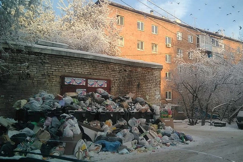 Такая картина после старта "мусорной реформы" была в Красноярске. Как бы и в Благовещенске до такого не дошло...