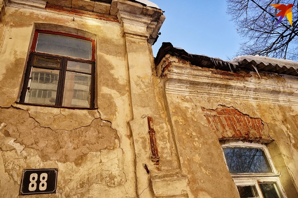 Дом №88 по улице 2-й Курской в Орле являет собой печальное зрелище