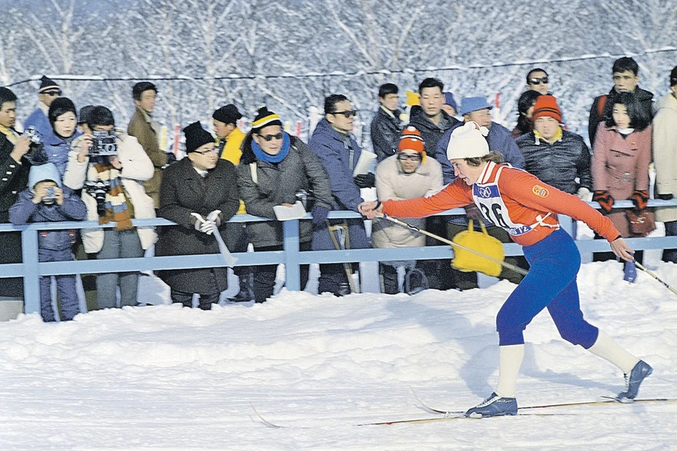 Несмотря на устаревшие лыжи, Галина Кулакова завоевала на Олимпиаде-1972 три «золота».