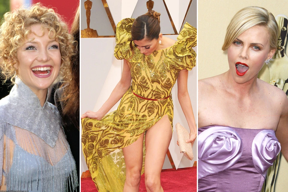 Даже первые красавицы Голливуда, бывает, выбирают для "Оскара" очень странные наряды. Например, Кейт Хадсон или Шарлиз Терон.