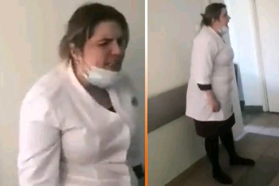 В больнице Балашихи у врача лопнуло терпение и она устроила истерику перед пациентами.