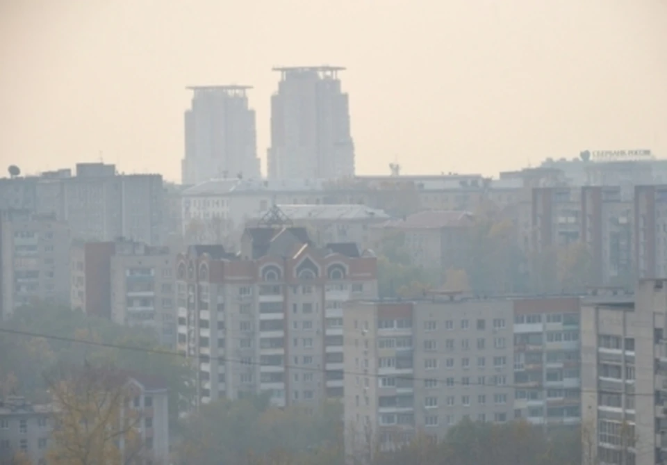 Хабаровск заволокло дымом от природных пожаров