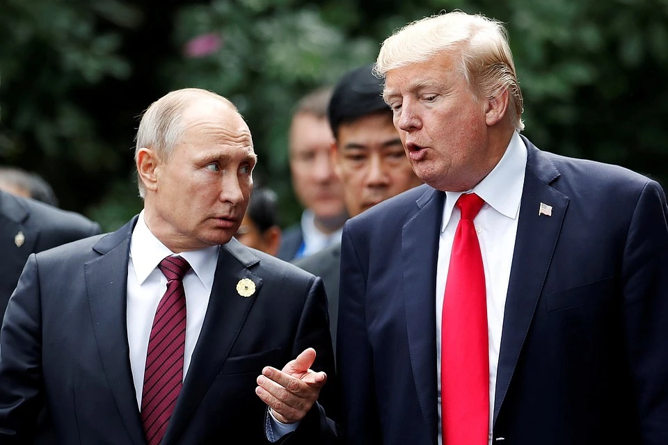 Президент США Дональд Трамп и президент России Владимир Путин.
