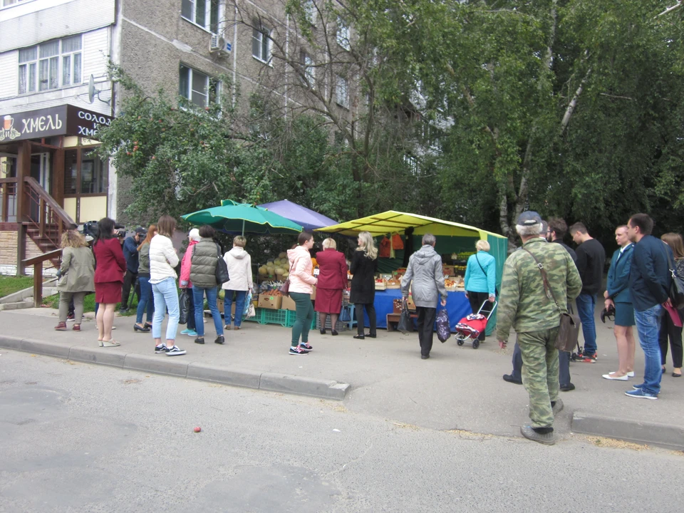 Стихийная торговля на Суздальском проспекте