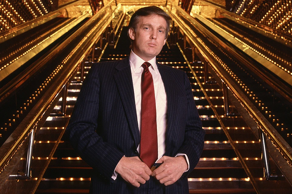 1987 год, будущий президент США в помещениях "Башни Трампа" в Нью-Йорке.
