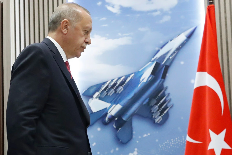 Реджеп Эрдоган на авиасалоне МАКС-2019 в Жуковском. Фото EPA/MAXIM SHIPENKOV/ТАСС