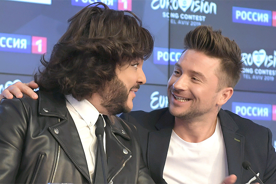 Zpěváci Philip Kirkorov a Sergej Lazarev.