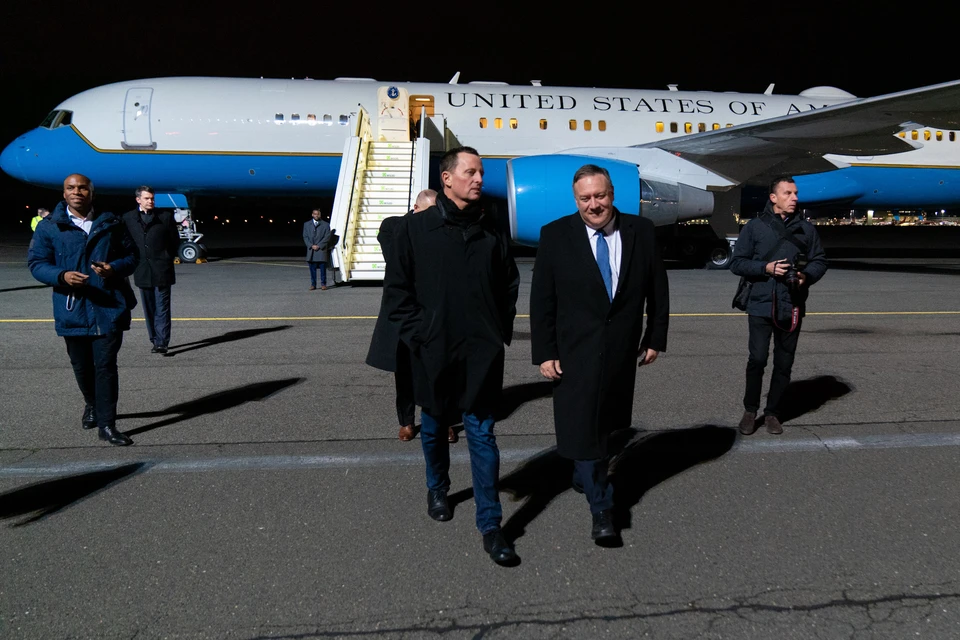Госсекретарь США Майкл Помпео прилетел в Берлин. Фото: Twitter / Secretary Pompeo