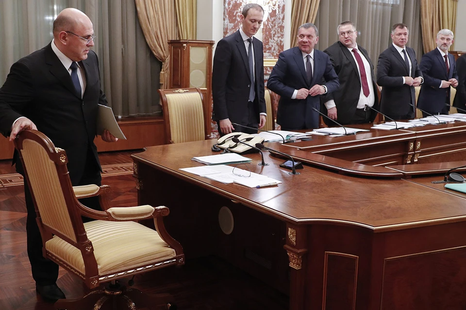 Михаил Мишустин перед началом заседания нового состава правительства.