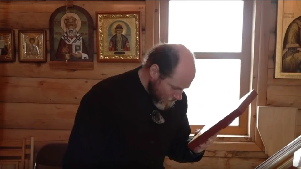 Скриншот из видео в Instagram-аккаунте Псково-Печерского монастыря.