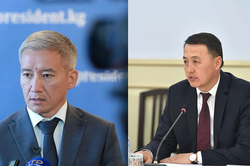 Эркин Асрандиев (на фото слева) стал вице-премьером, а Замирбек Аскаров назначен главой МЧС.