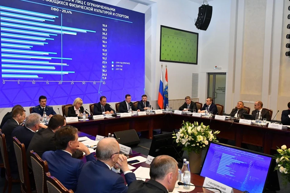 В Тольятти прошло заседание Совета по развитию массового, детско-юношеского спорта и физической культуры в ПФО. Фото: правительство Самарской области.