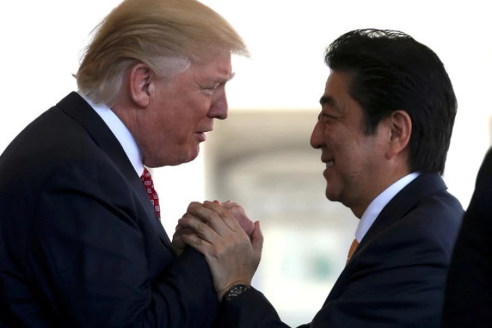 Президент США Дональд Трамп и премьер-министр Японии Синдзо Абэ