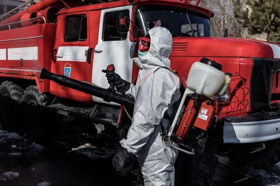 Спасатели будут участвовать в обработке города. Фото пресс-службы ГУ МЧС по Новосибирской области.