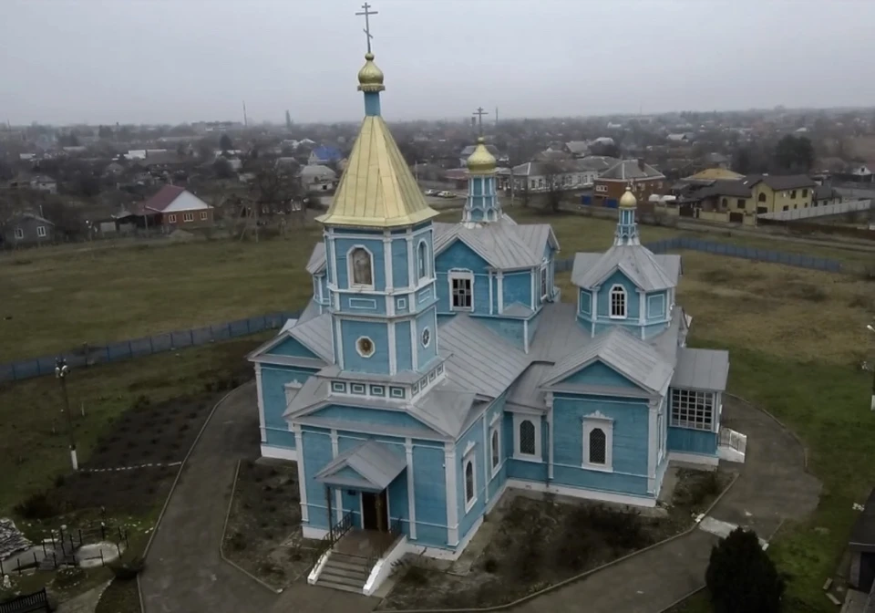 Деревянная церковь в Калининской была построена в 1855 году. Фото: пресс-служба администрации Краснодарского края.