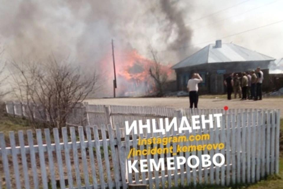 Во время пожара в Ижморском районе пострадало 36 человек. Фото: Инцидент Кемерово/ vk.com