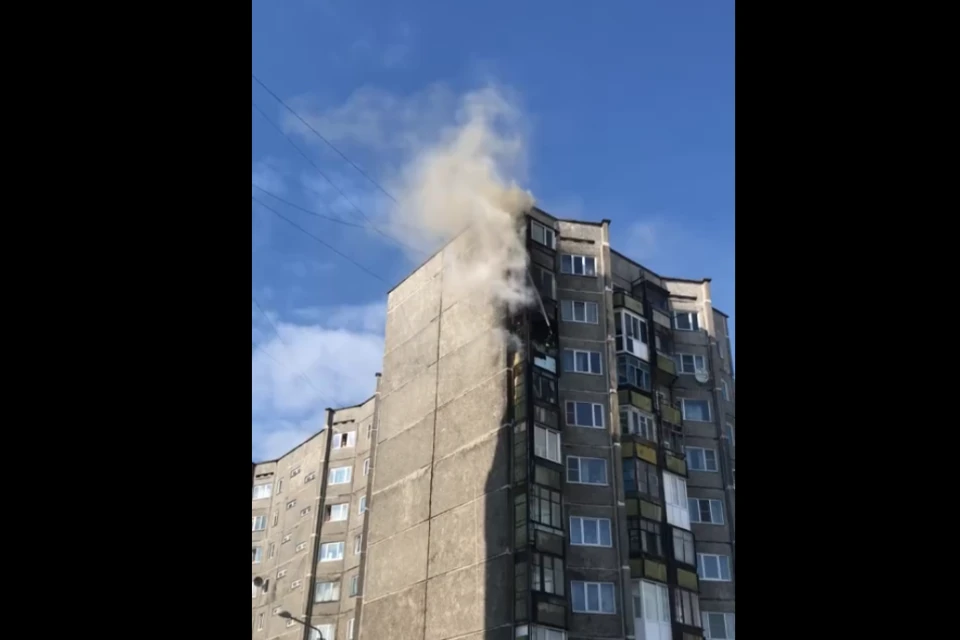 Пожар случился на улице Осипенко. Фото: скрин