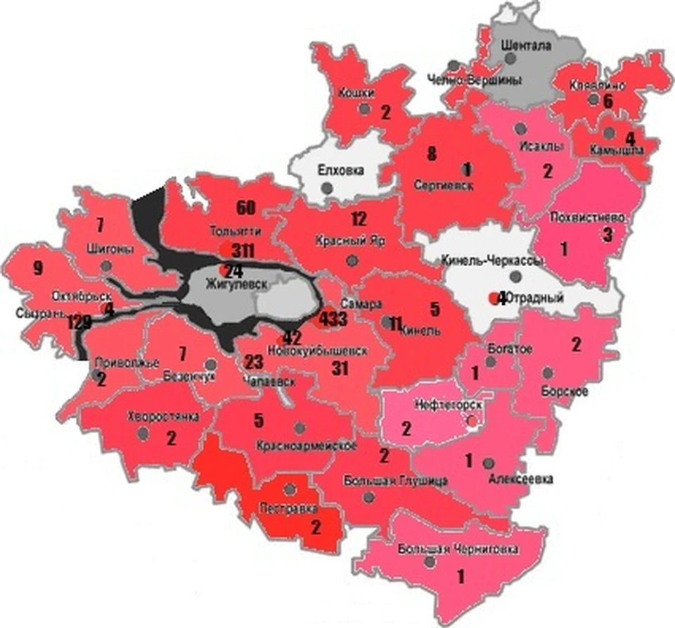 Карта коронавируса по тверской обл