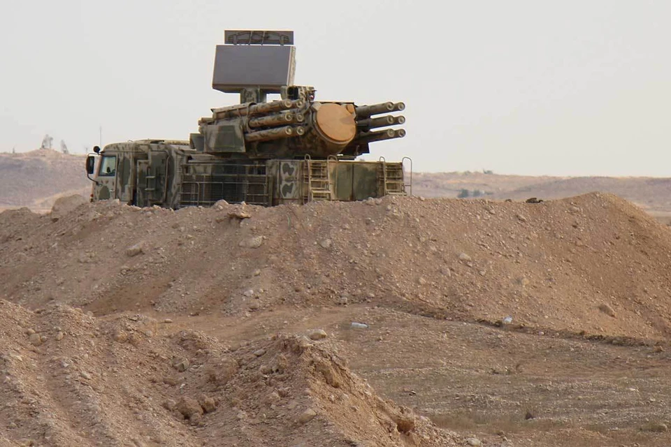 Зенитный ракетно-пушечный комплекс (ЗРПК) Панцирь-С1 на вооружении сирийской армии, весна 2018 года.