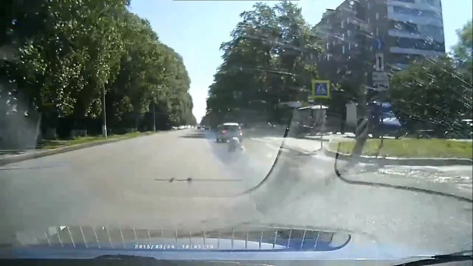 Авария попала на видео