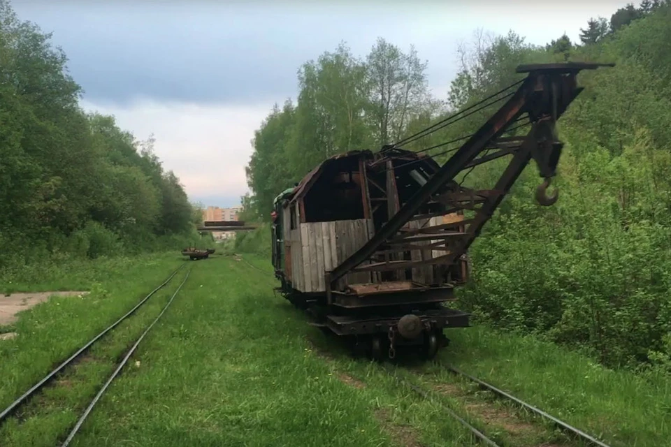 Кран вывезен с узкоколейной железной дороги в Опаринском районе. Фото: vk.com/railwaymuseum