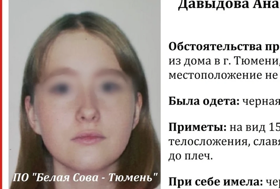 В Тюмени подросток более суток не выходит на связь. Фото - ПО "Белая Сова - Тюмень".