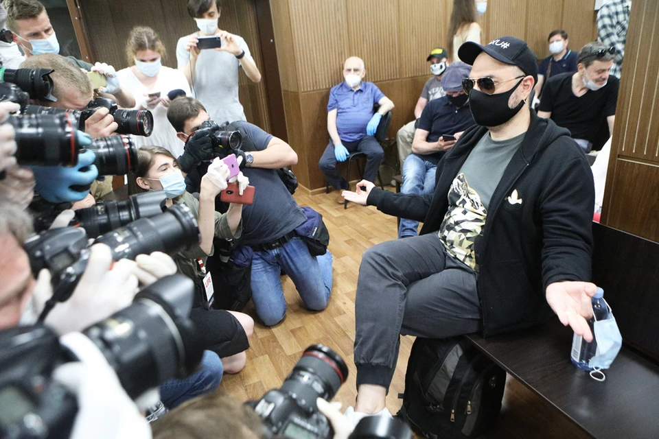 Кирилл Серебренников в зале суда.