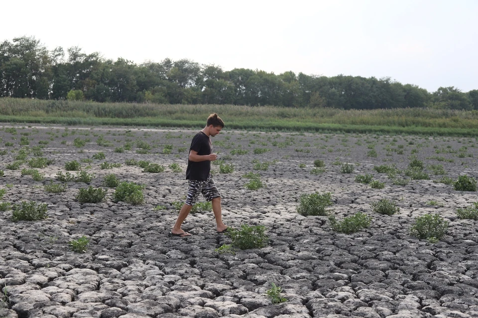 Степные реки Кубани нуждаются в воде, но дожди из-за засухи не идут.