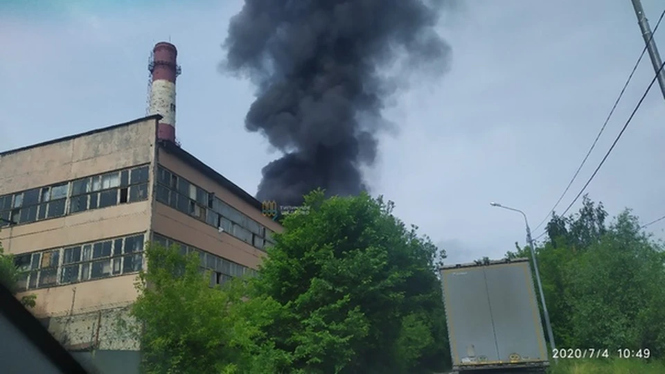 Пожар произошел в районе аэродрома Чкаловский в Московской области