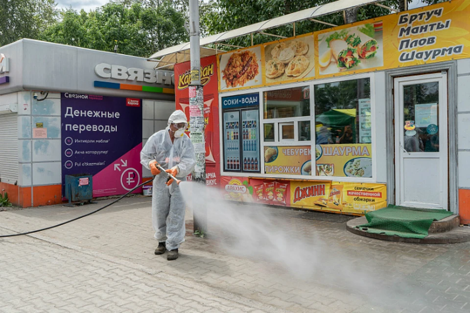 В Хабаровске продезинфицировали восемь тысяч квадратных метров