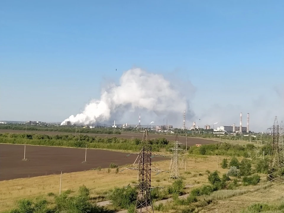 Пожар в Тольятти на заводе Фосфор. Фото: https://vk.com/avtomobilnaj_stolica