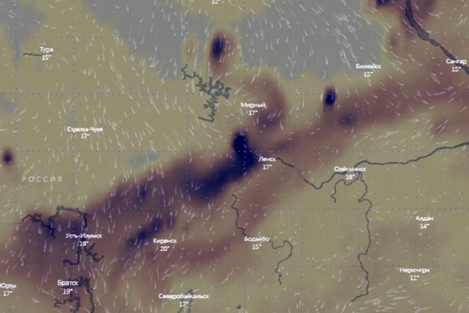 Карта задымления свердловской области