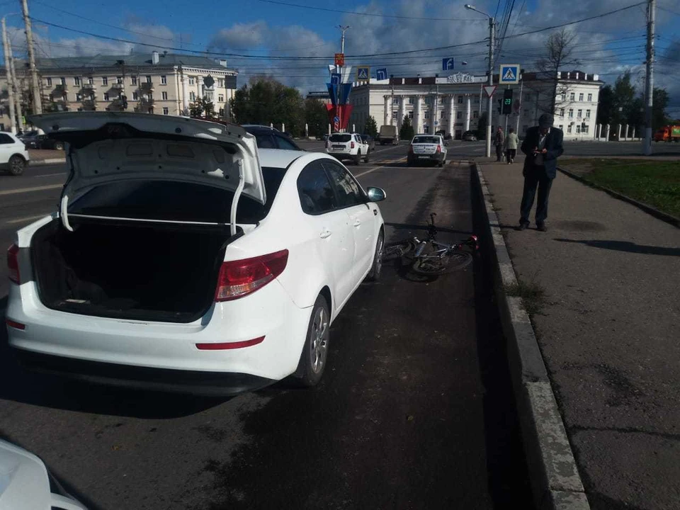 Авария произошла на площади Гагарина. Фото:УГИБДД по Тверской области