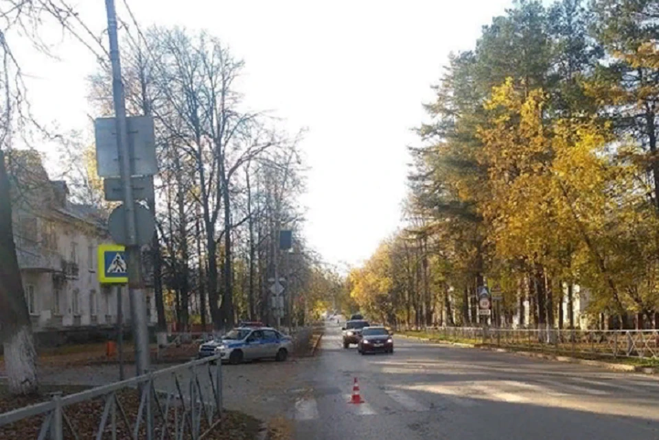 ДТП произошло на улице Репина. Фото: ГИБДД по Пермскому краю.