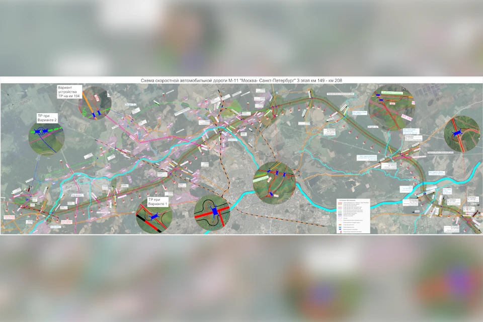 Карта м 11 с развязками тверская область