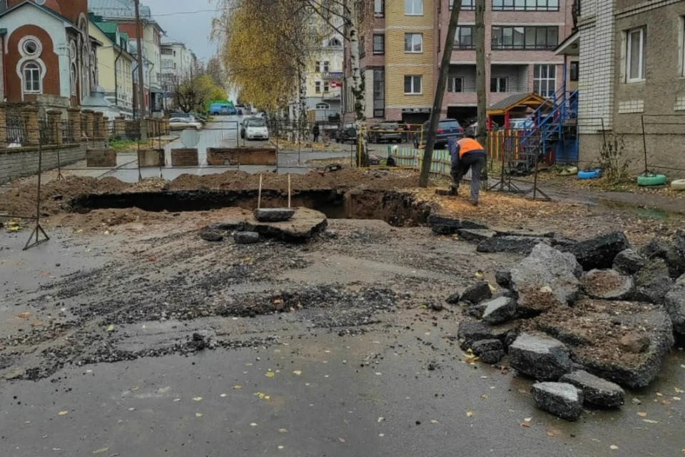 Раскопки проводились на улице Труда без разрешения. Фото: admkirov.ru
