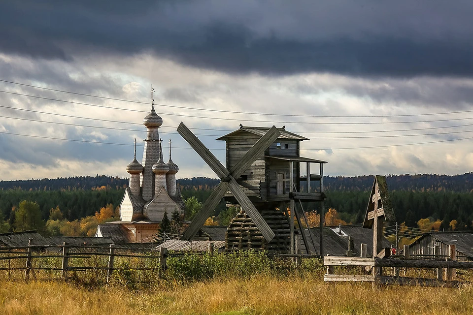 Вид на деревню Кижма. Фото: Георгий Шпикалов / shpikalov.com